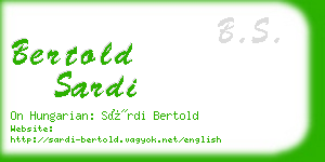 bertold sardi business card